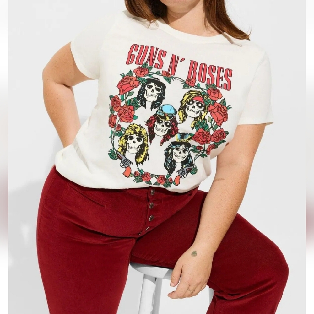 NWT Torrid Guns 'N Roses Classic Fit Cotton Crew Tee